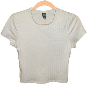 Wild Fable Ribbed Twist Open Back Crop Top